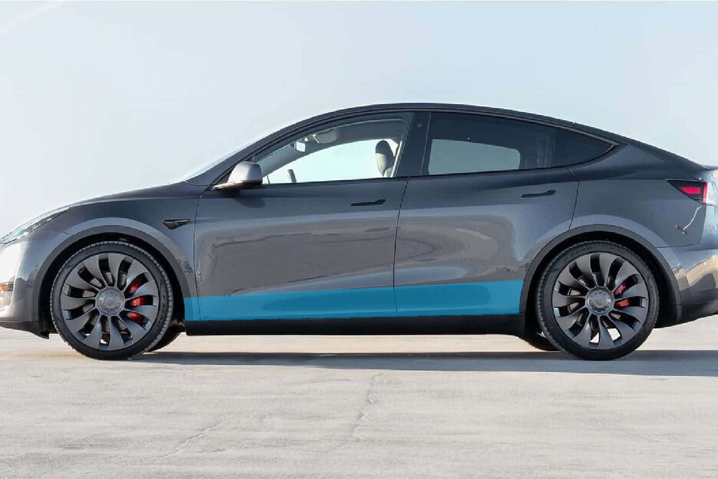 thumbnail image 2 of KEEPDSGN 78.7" Gloss Black Side Skirts Extension Rocker Panel Lips - For Tesla Model 3, S, X, Y (Universal) 2 of 2